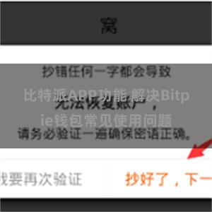 比特派APP功能 解决Bitpie钱包常见使用问题