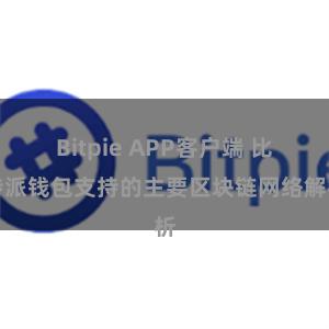 Bitpie APP客户端 比特派钱包支持的主要区块链网络解析