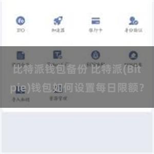 比特派钱包备份 比特派(Bitpie)钱包如何设置每日限额？