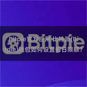 Bitpie官方应用 比特派(Bitpie)钱包如何设置每日限额？