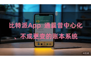 比特派App  通曩昔中心化、不成更变的账本系统